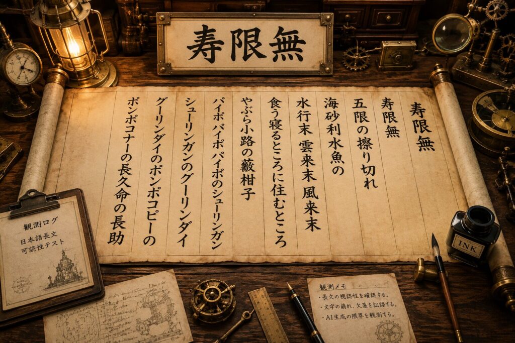 寿限無生成1回目