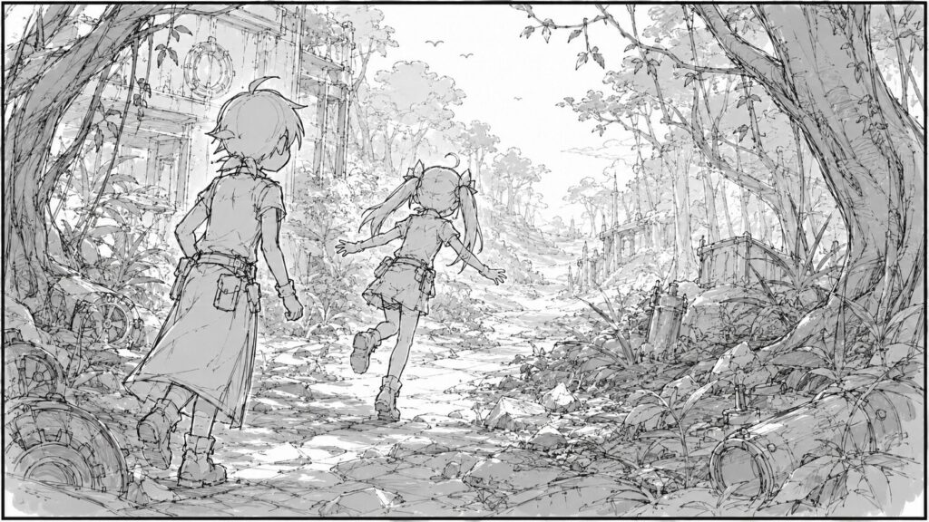 ラフ01 森へ入る